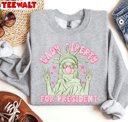 Lady Liberty For President Unisex Hoodie, Groovy Lady Liberty