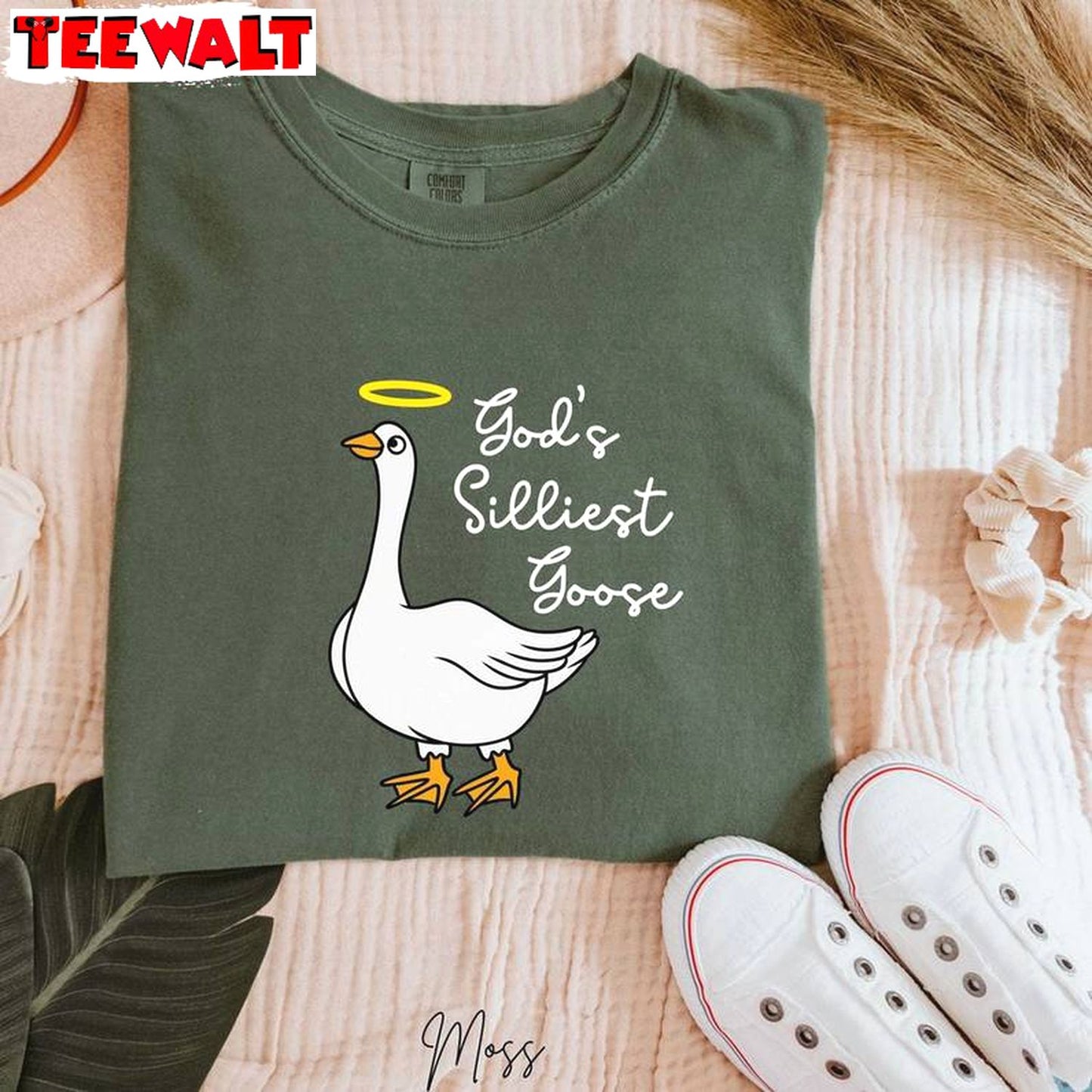 Comfort God's Silliest Goose T-shirt, Christian Inspired Crewneck