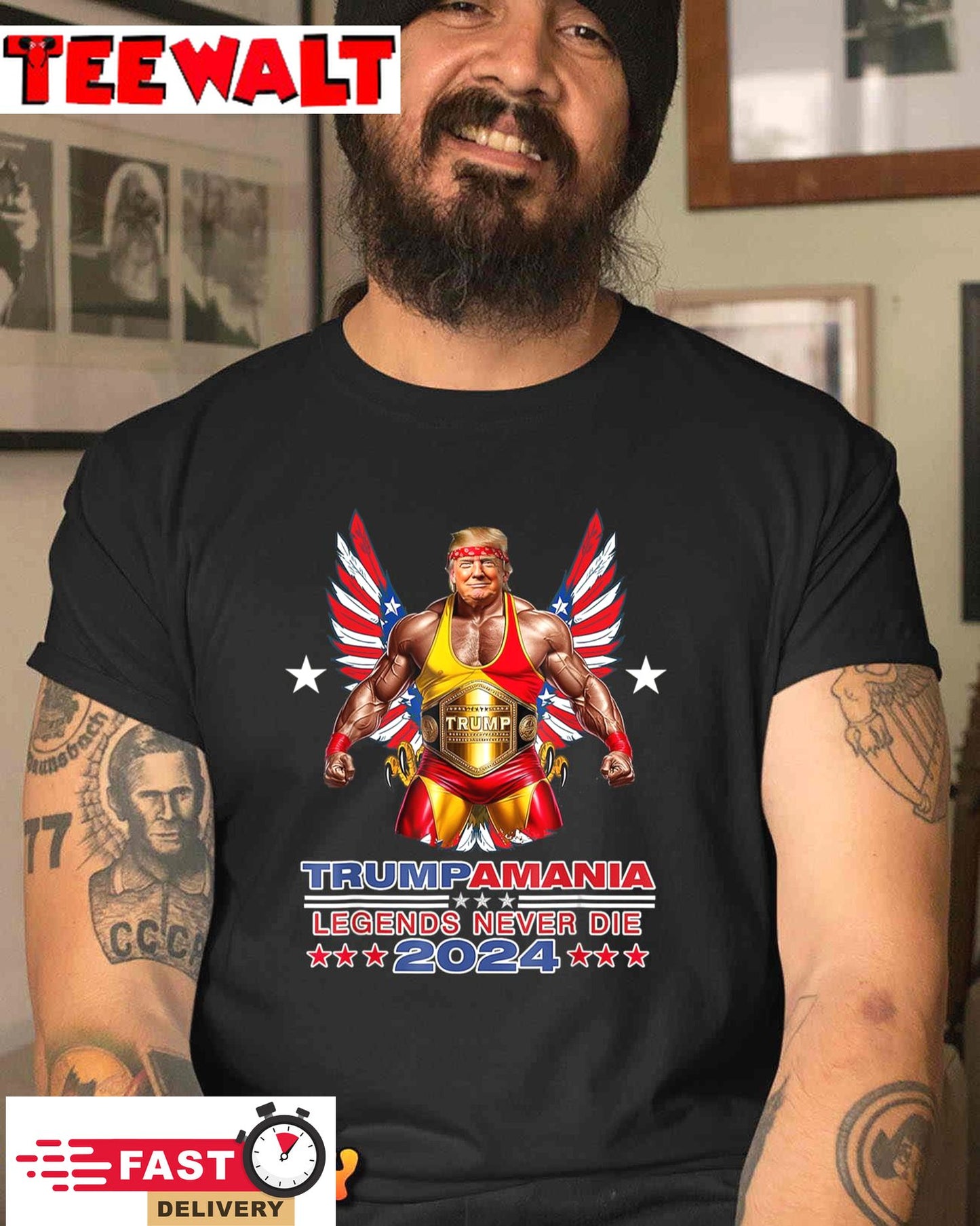 Trump Republican Convention Wrestling Meme Trumpamania Funny T-Shirt