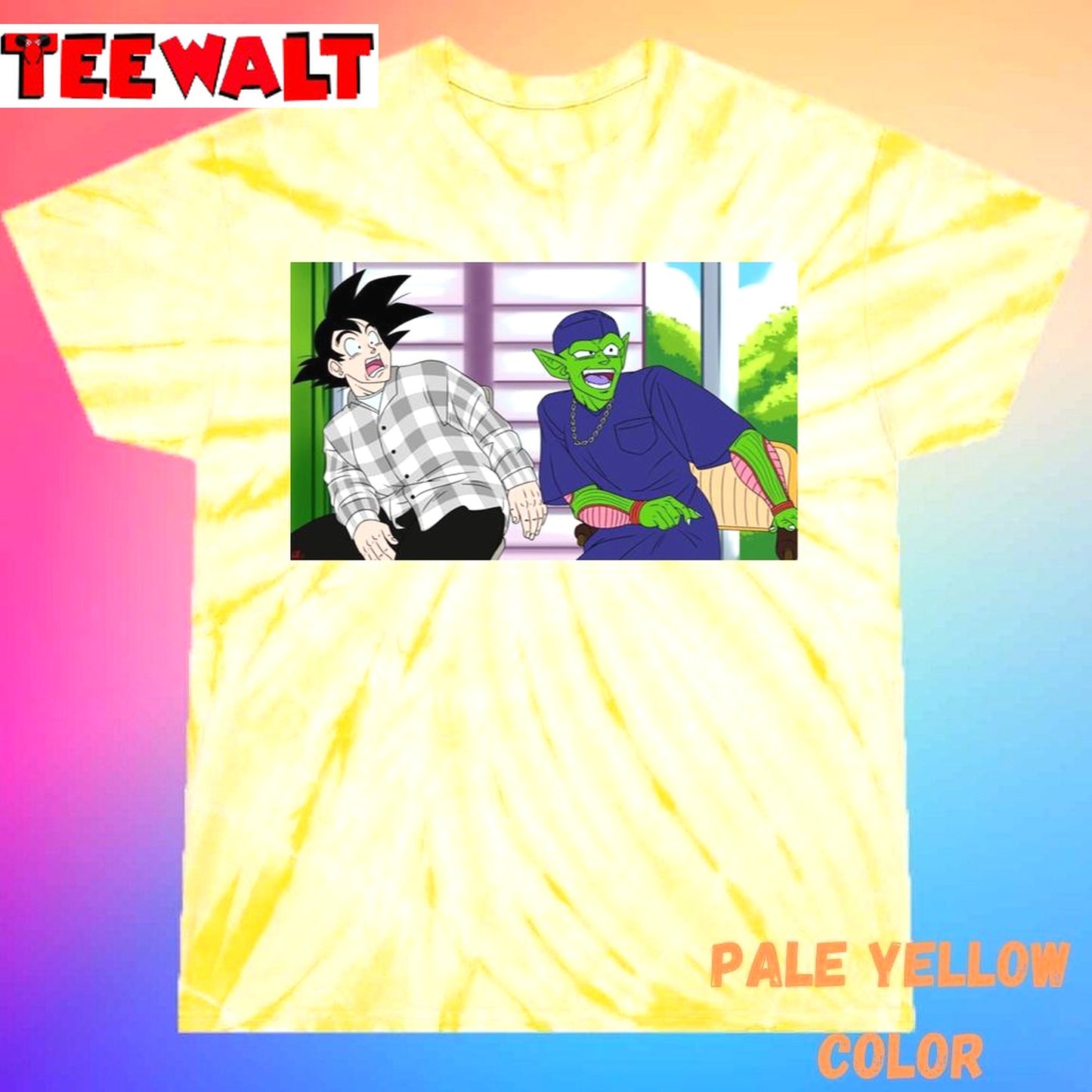 Goku And Piccolo Dragon Ball Z Friday Damn Meme Inspired Unisex Tie Dye T-Shirt