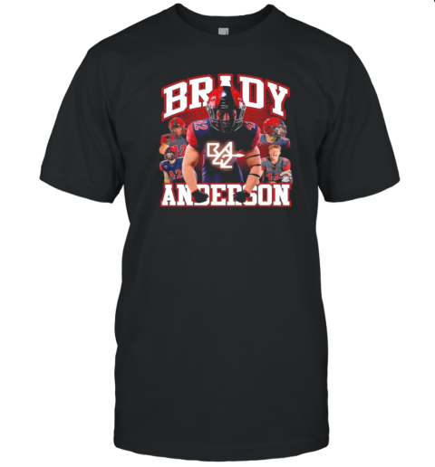 Brady Anderson Number 42 SDSU Football Player Collage T-Shirt