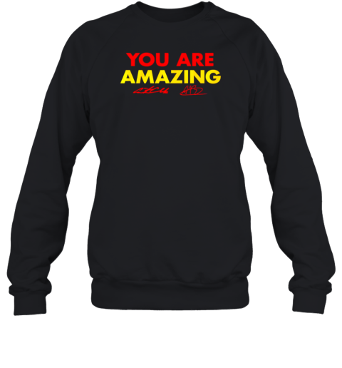 Caitlin Clark And Aliyah Boston You Are Amazing Signatures T-Shirt