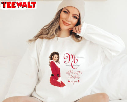 1ariah Carey Christmas Sweatshirt, Xmas Hoodie, Long Sleeve Cotton, Tee, Merch