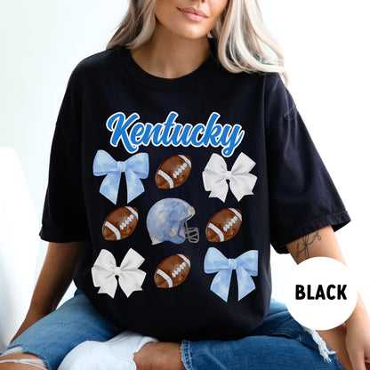 Kentucky Football Shirt - Comfort Colors College Game Day Bow Coquette