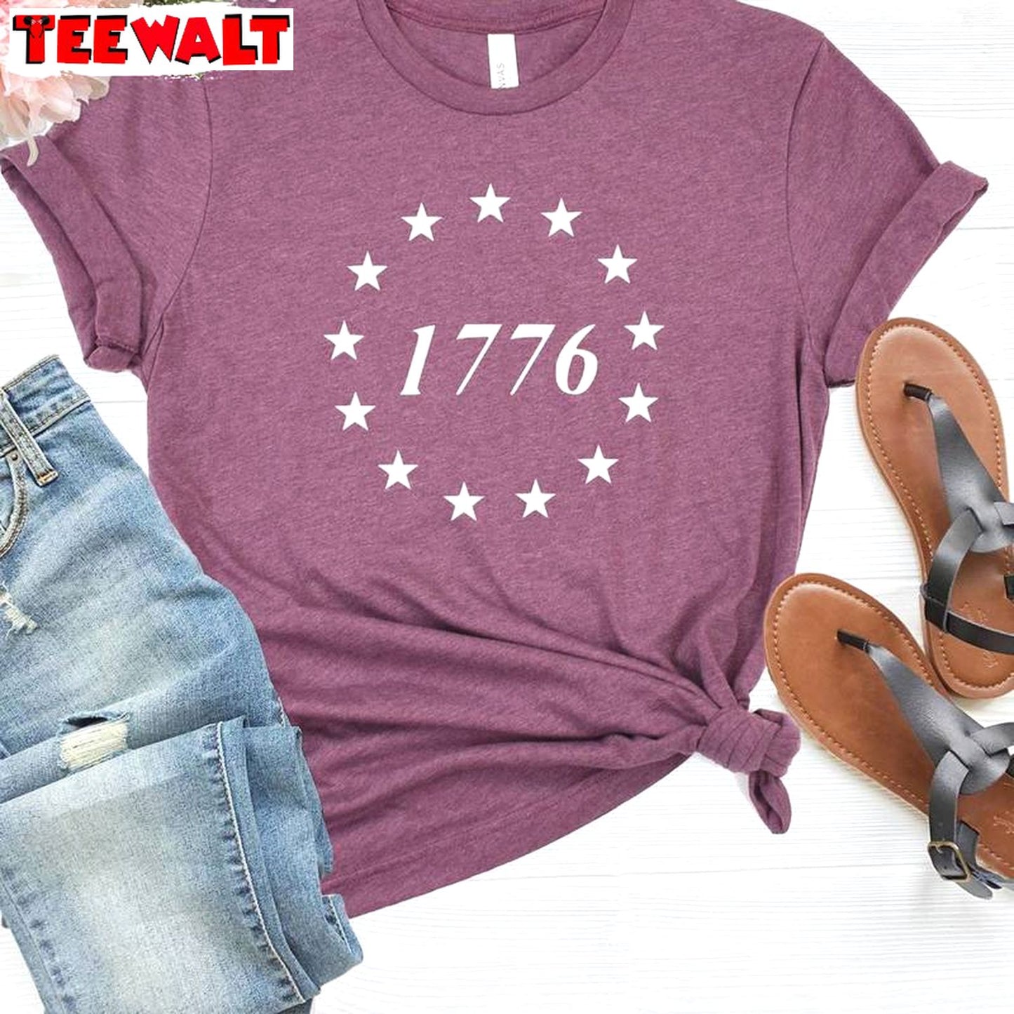 Independence Day Unisex Hoodie, Groovy 1776 Americas Version Shirt Crewneck