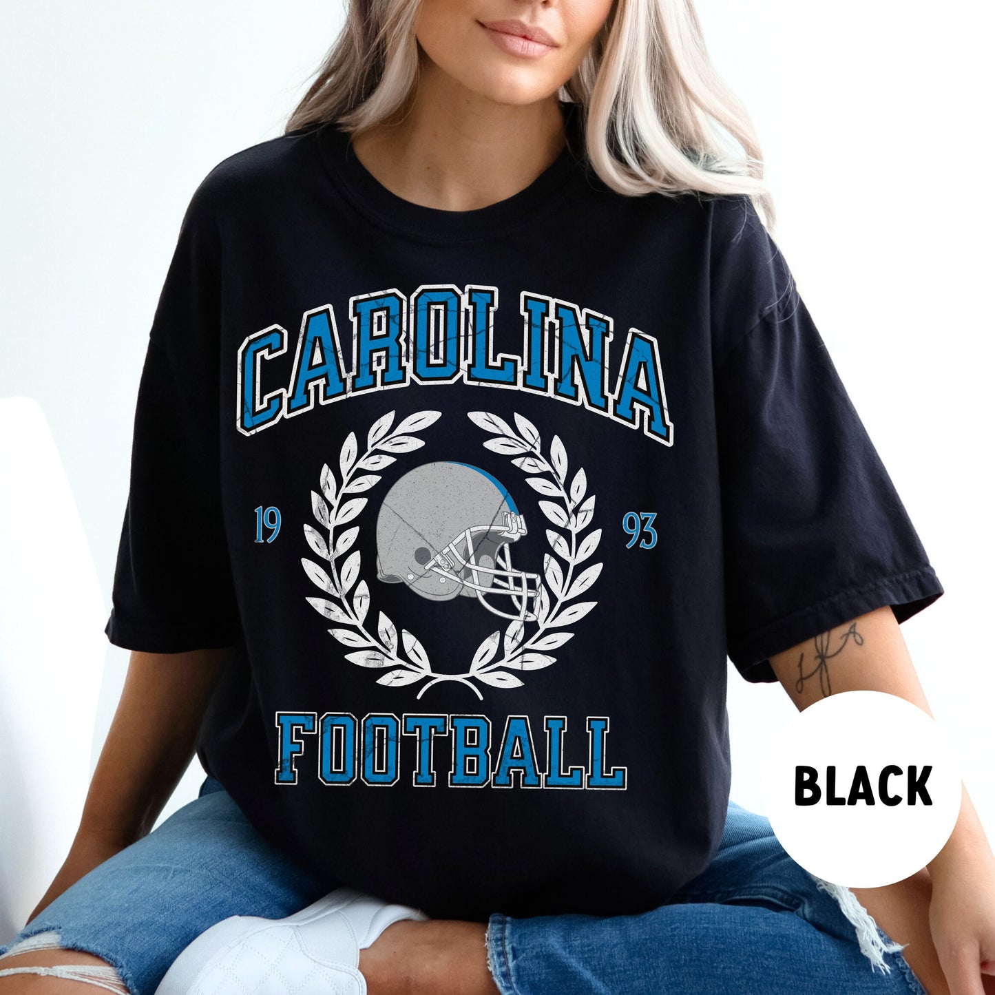 Carolina Football Shirt - Vintage Panther Design, Retro Style Fan Gift