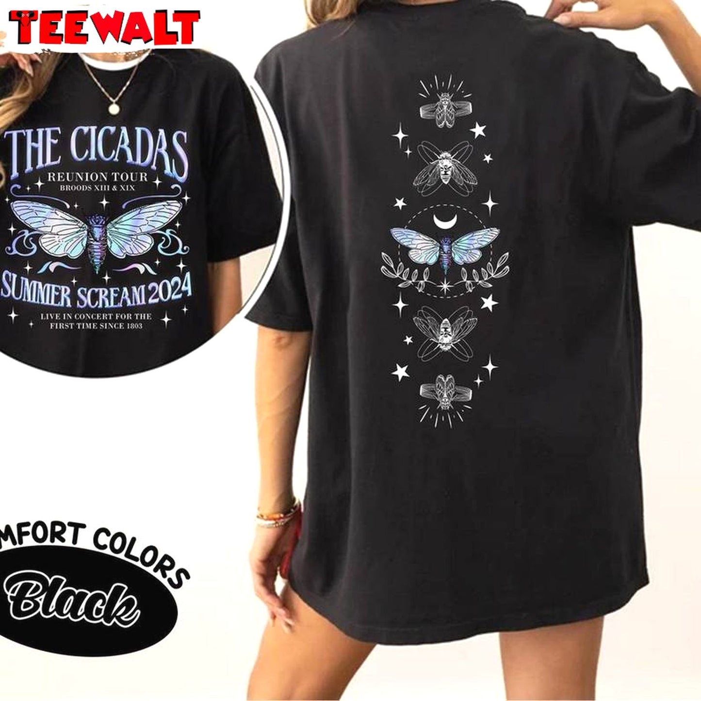 Comfort Colors Cicada Comeback Tour Shirt, Cicadas Summer Scream 2024 Crewneck