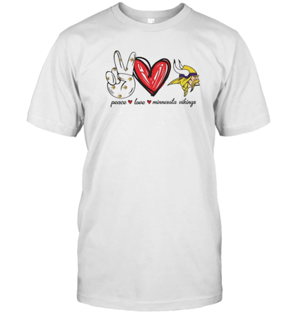 Peace Love Minnesota Vikings T-Shirt