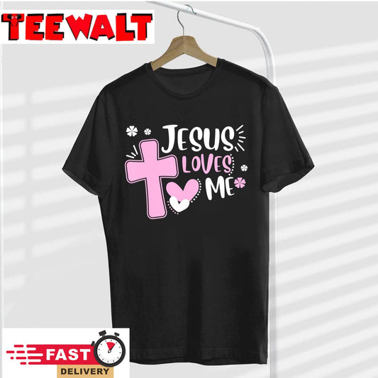 Jesus Loves Me Christian Cross Easter Day Family Outfit T-Shirt