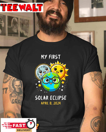 My First Total Solar Eclipse April 8 2024 Toddler Kids T-Shirt