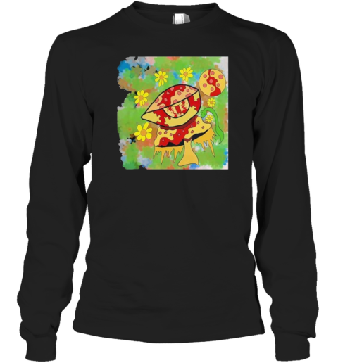 Drawing Painting Pizza Mushroom Snake Flowers T-Shirt