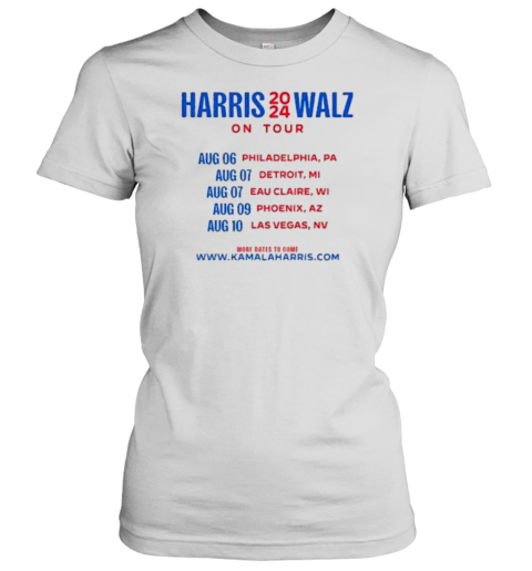 Harris Walz 2024 On Tour T-Shirt