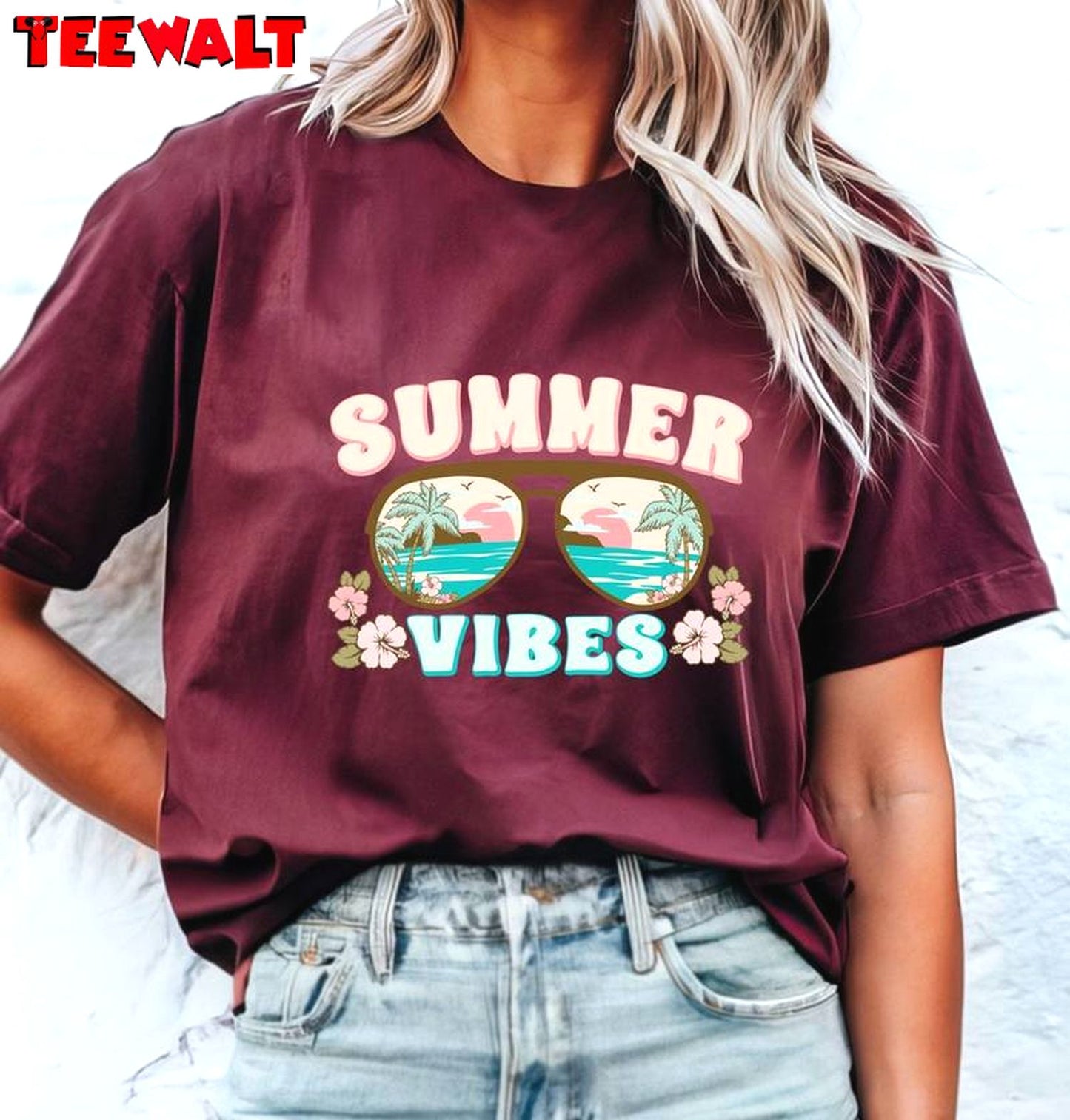 New Rare Summer Vibes Shirt, Summer Mom Inspirational Sweat