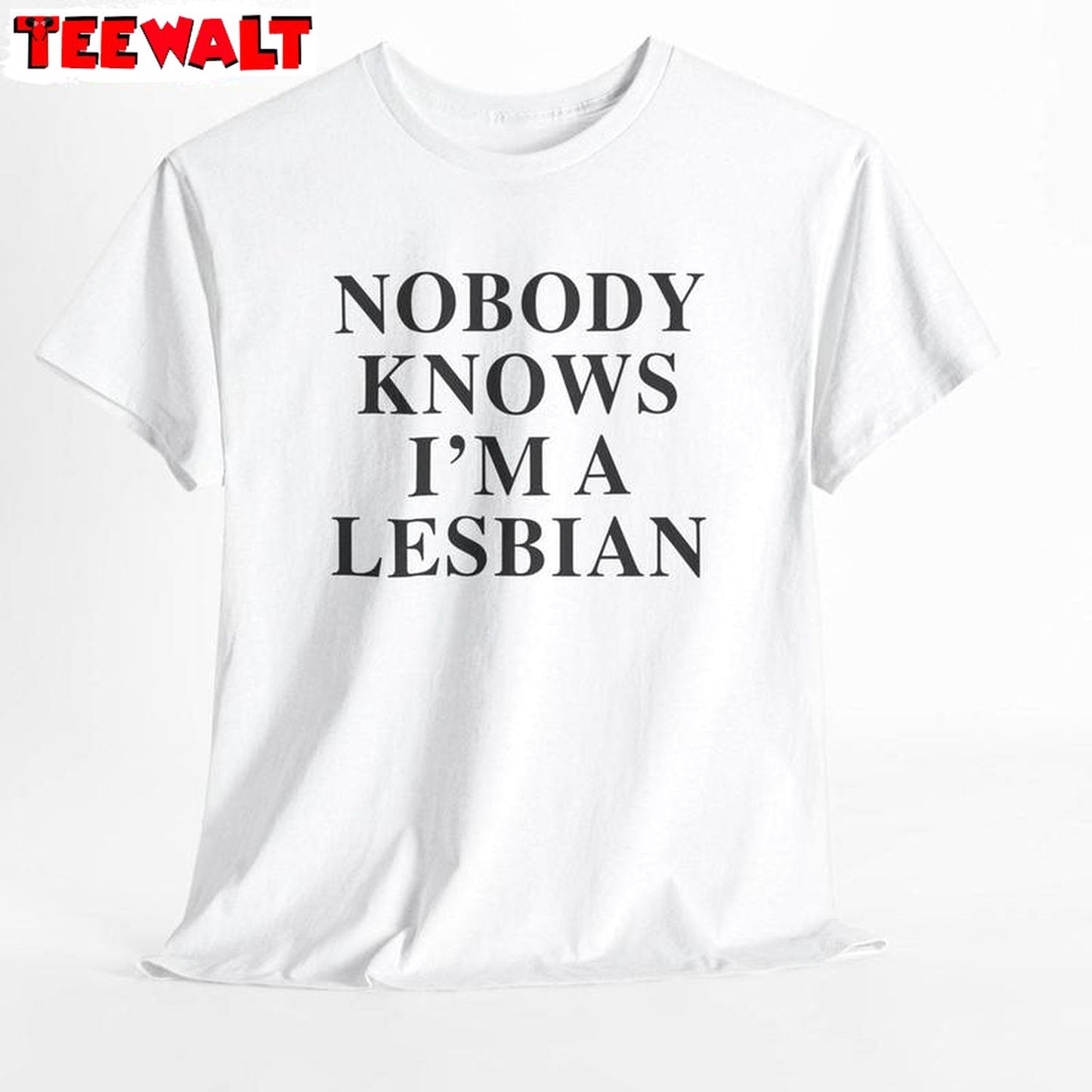 Pride Lesbian Unisex Hoodie, Retro Nobody Knows I'm A Lesbian Shirt Long Sleeve