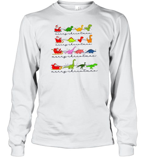 Dinosaur Chirstmas Tree Teacher T-Shirt