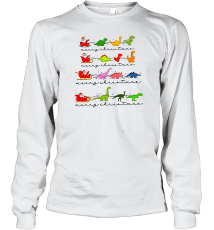 Dinosaur Chirstmas Tree Teacher T-Shirt