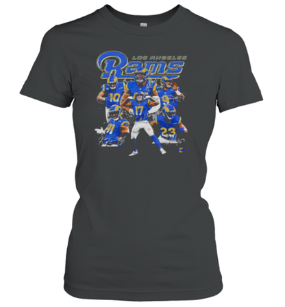 2024 Los Angeles Rams Football Player Signatures Graphic T-Shirt