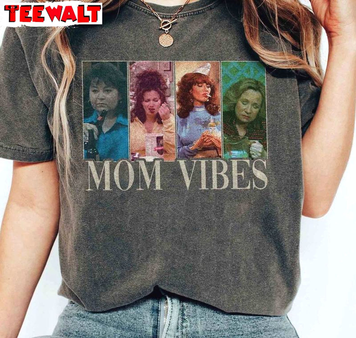 Mom Vibes Shirt, Funny Sarcastic Mom Sitcom Unisex Hoodie Short Sleeve