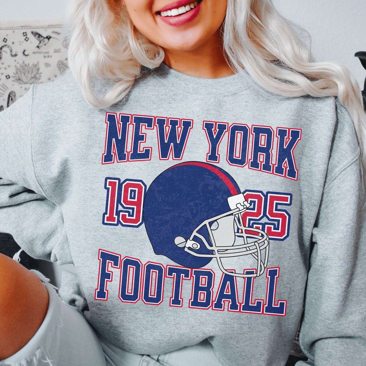 Giant Sweatshirt New York Football Crewneck Vintage Fan T-Shirt