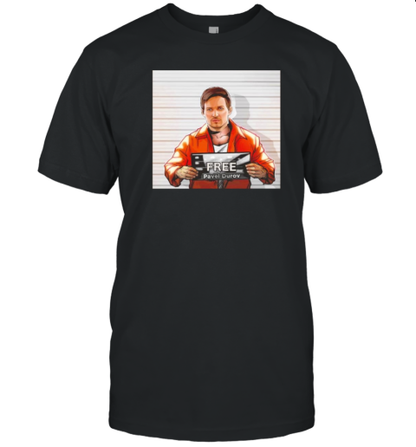 Free Pavel Durov Mugshot Cartoon T-Shirt