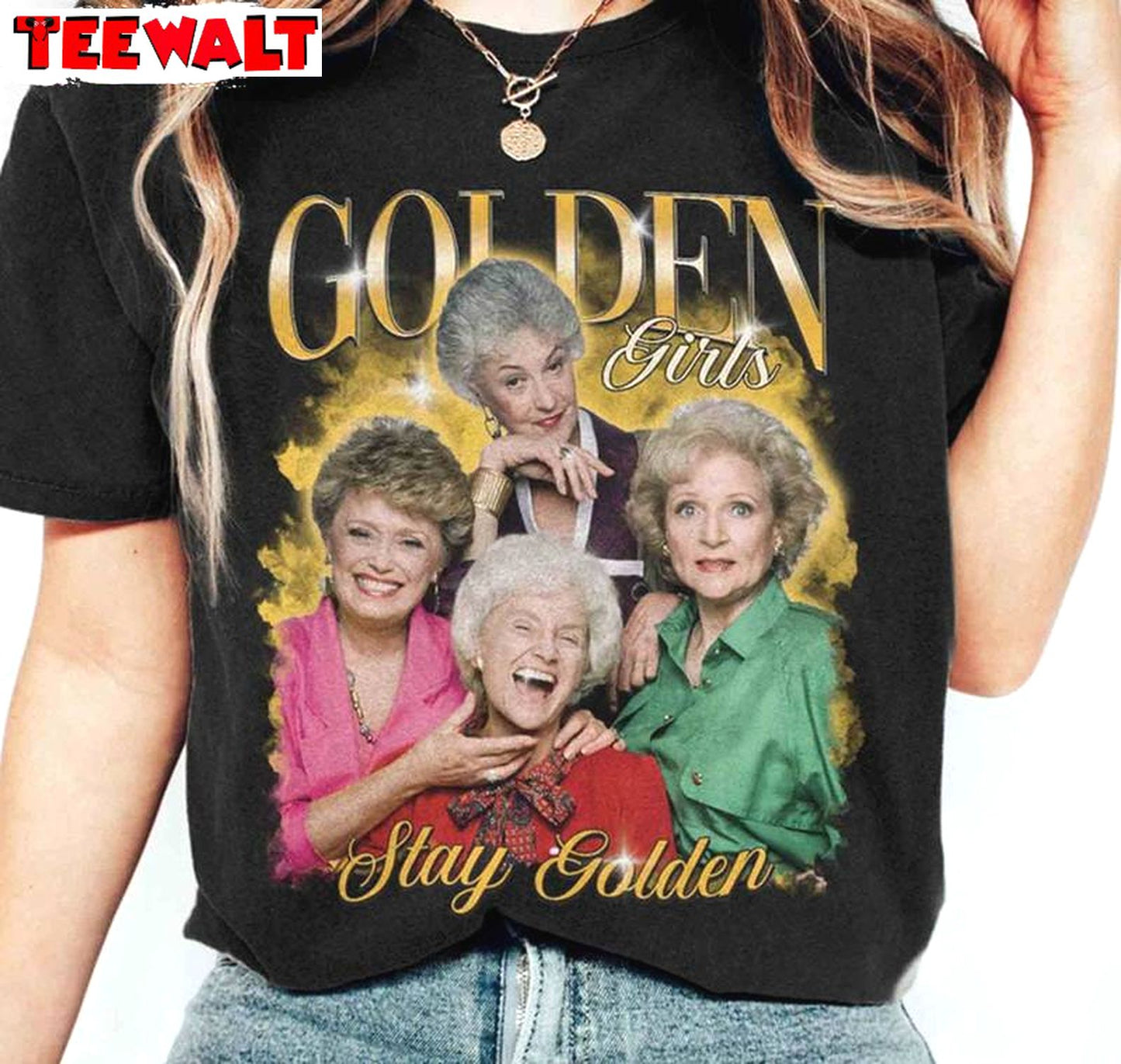 Golden Girls Thug Life Shirt, Comfort Golden Girls Short Sleeve Crewneck Sweatshirt