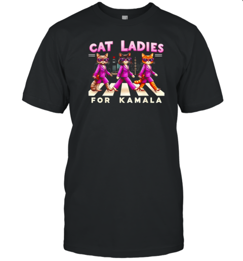 Cat Ladies For Kamala Abbey Road T-Shirt