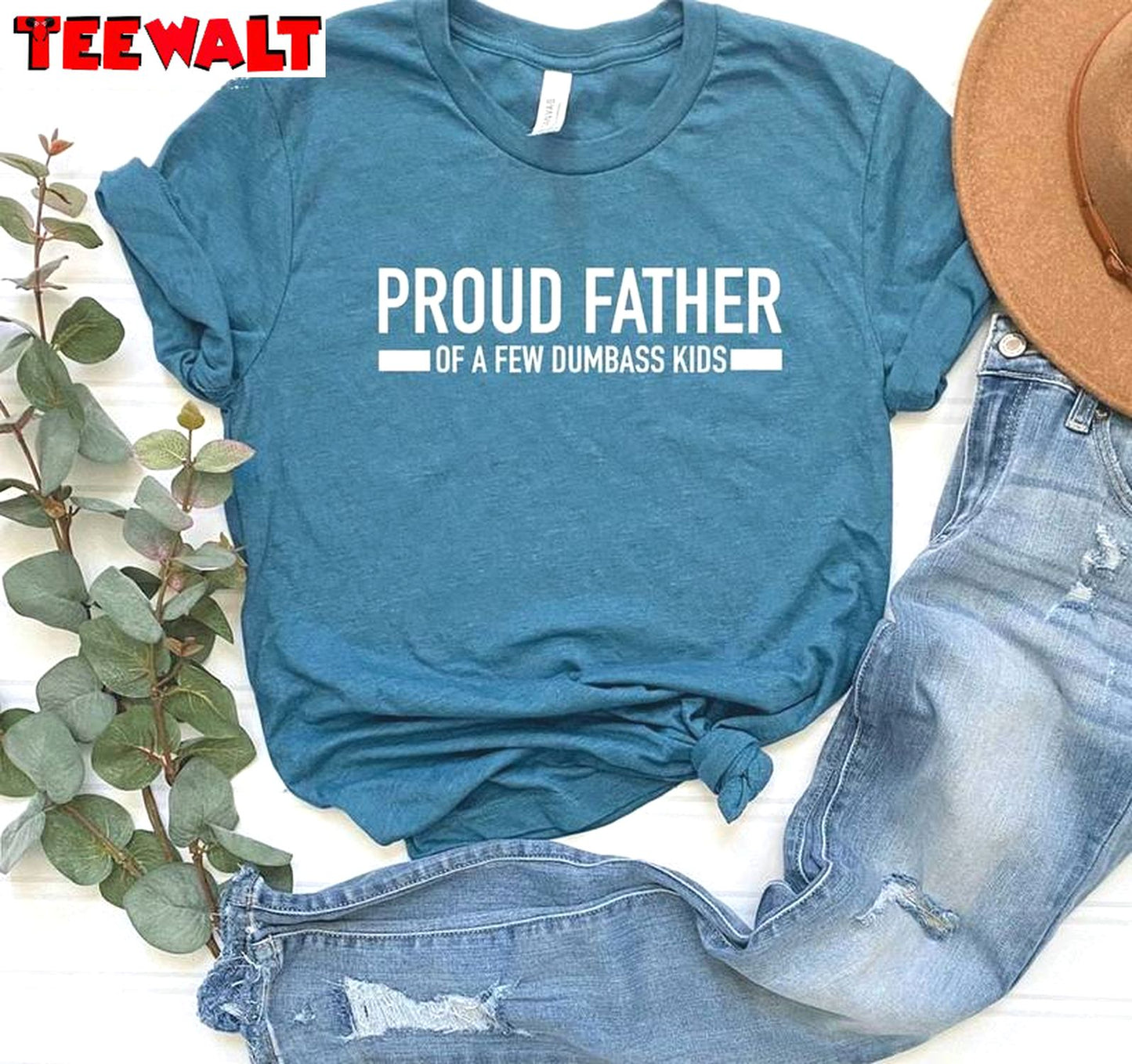 Retro Proud Father Of A Few Dumbass Kids Shirt, Comfort Proud Dad Long Sleeve