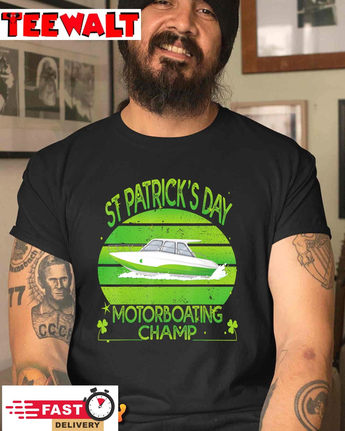 Funny St Patricks Day Adult Humor For Men Motorboating Joke T-Shirt