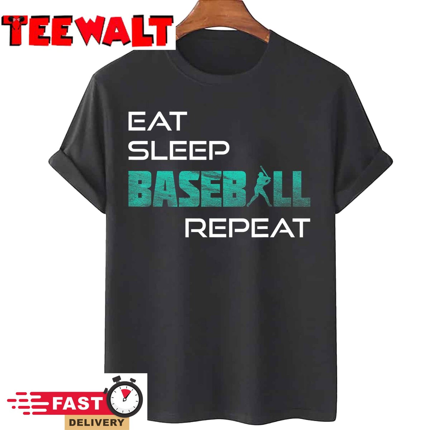 Eat Sleep Baseball Repeat Baseball Mom Player Fan T-Shirt