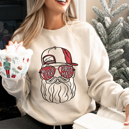 Cool Santa Sunglasses Sweatshirt