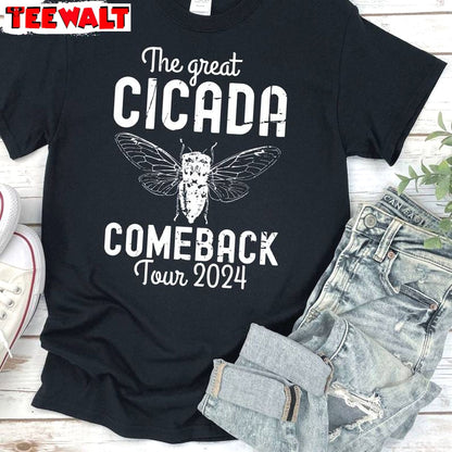 Cool Design Cicada Comeback Tour Shirt, Funny Cicada Reunion Concert T