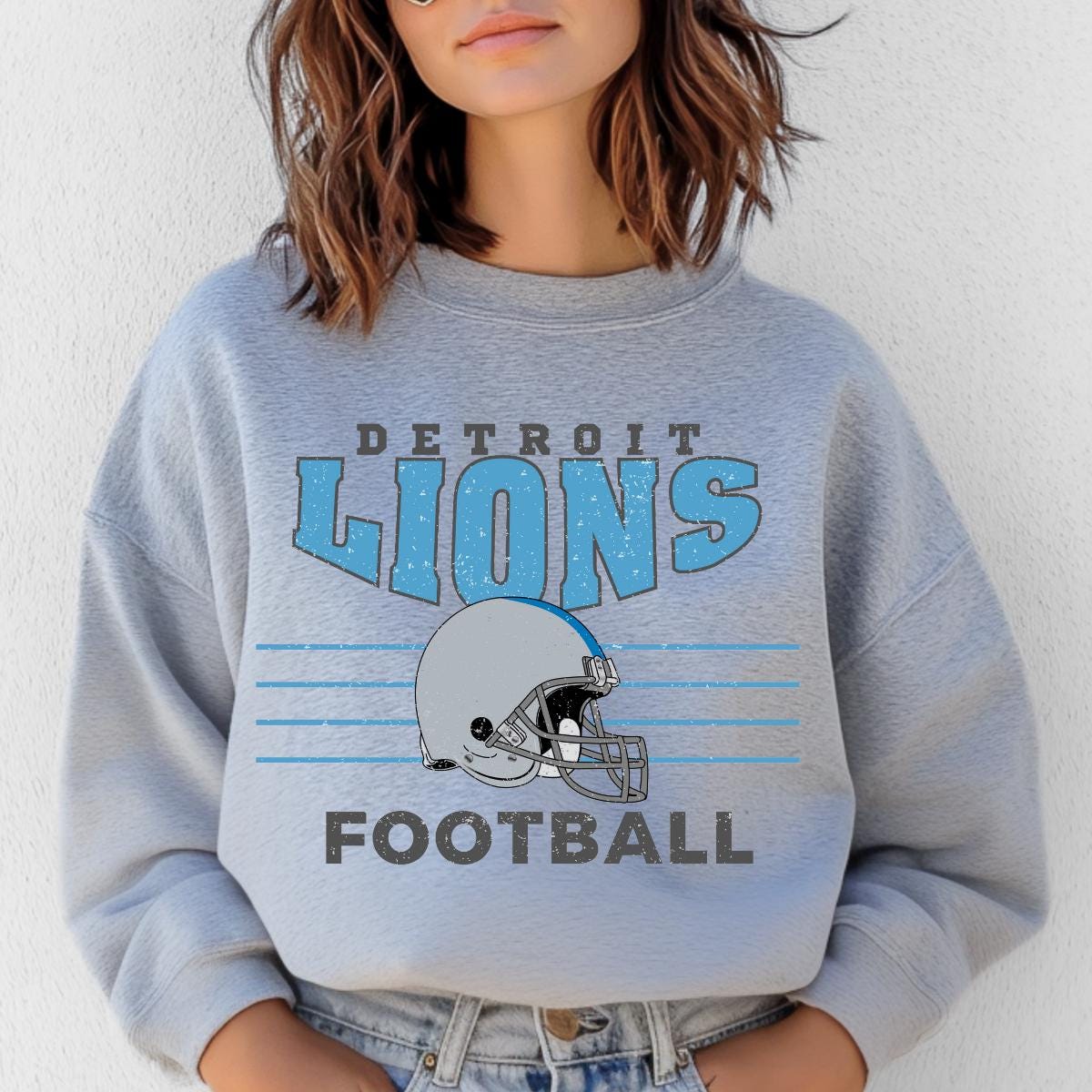 Detroit Lions Vintage Sweatshirt - Unisex Nfl Game Day