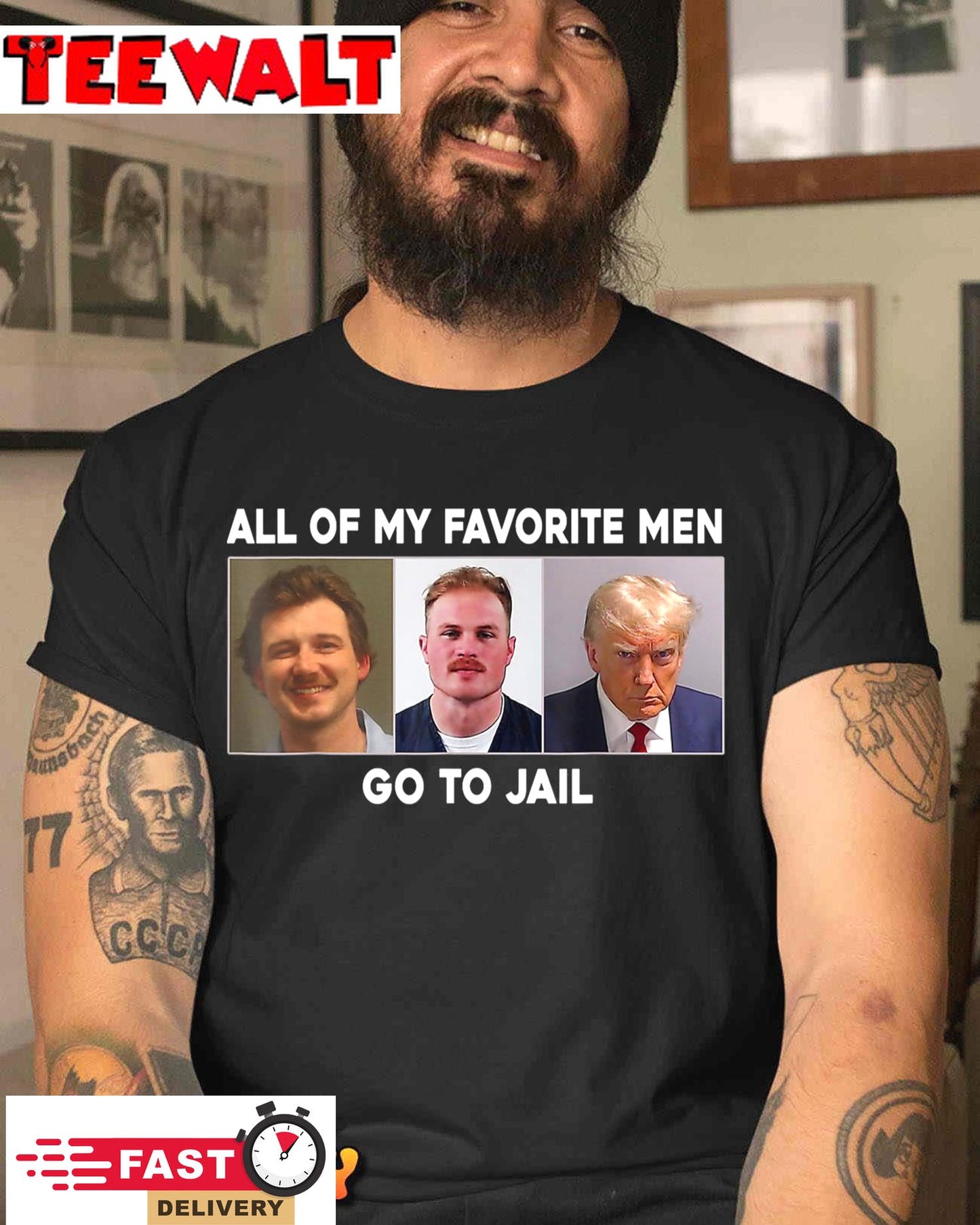 My Favorite Men Go To Jail Retro T-Shirt