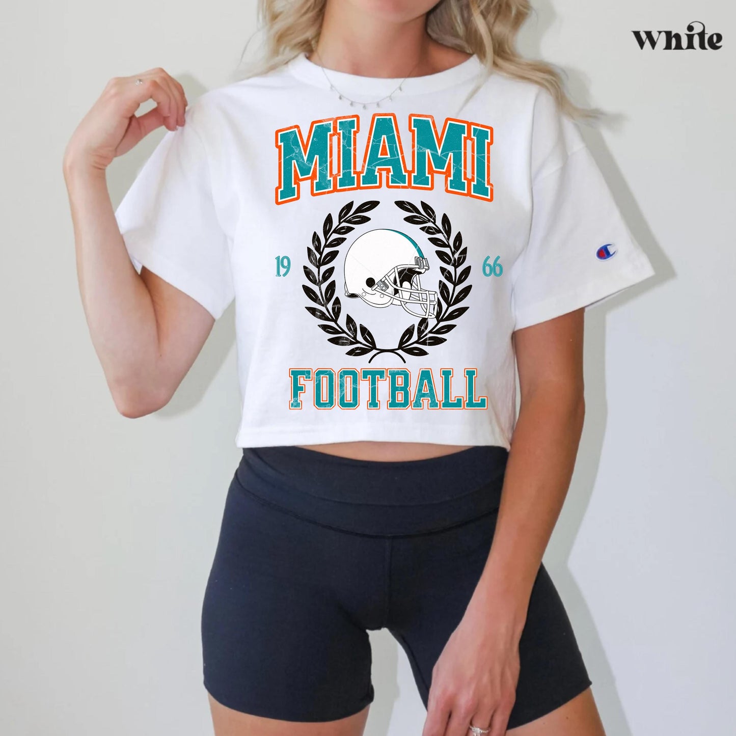 Miami Football Retro Crop Top - Vintage Game Day Outfit For Fans