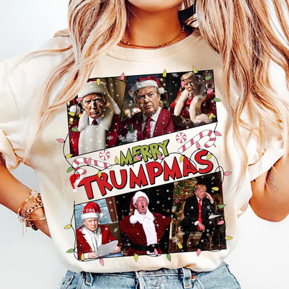 Merry Trumpmas T-Shirt With Christmas Design