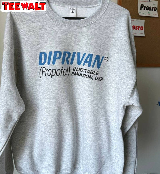 Diprvn Logo Shirt, Trendy Crewneck Sweatshirt T-shirt