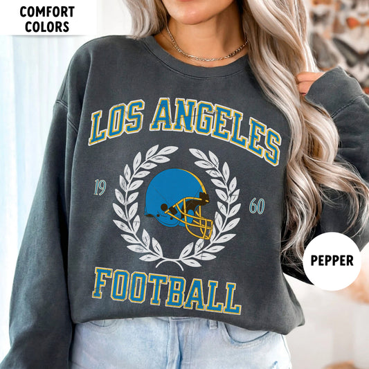 Comfort Colors La Chargers Football Sweatshirt, Los Angeles Shirt