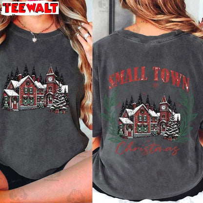 Vintage Retro Small Town Christmas Crewneck Sweatshirt