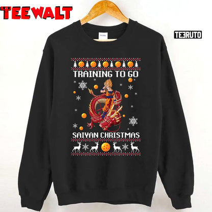 Training To Go Saiyan Christmas Dragon Ball Unisex T-Shirt