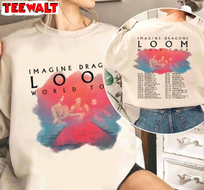 Vintage Imagine Dragons Tour Sweatshirt, Groovy Loom Tour 2024 Crewneck