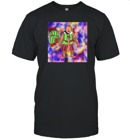 Drawing Painting Watermelon Bigfoot Time T-Shirt