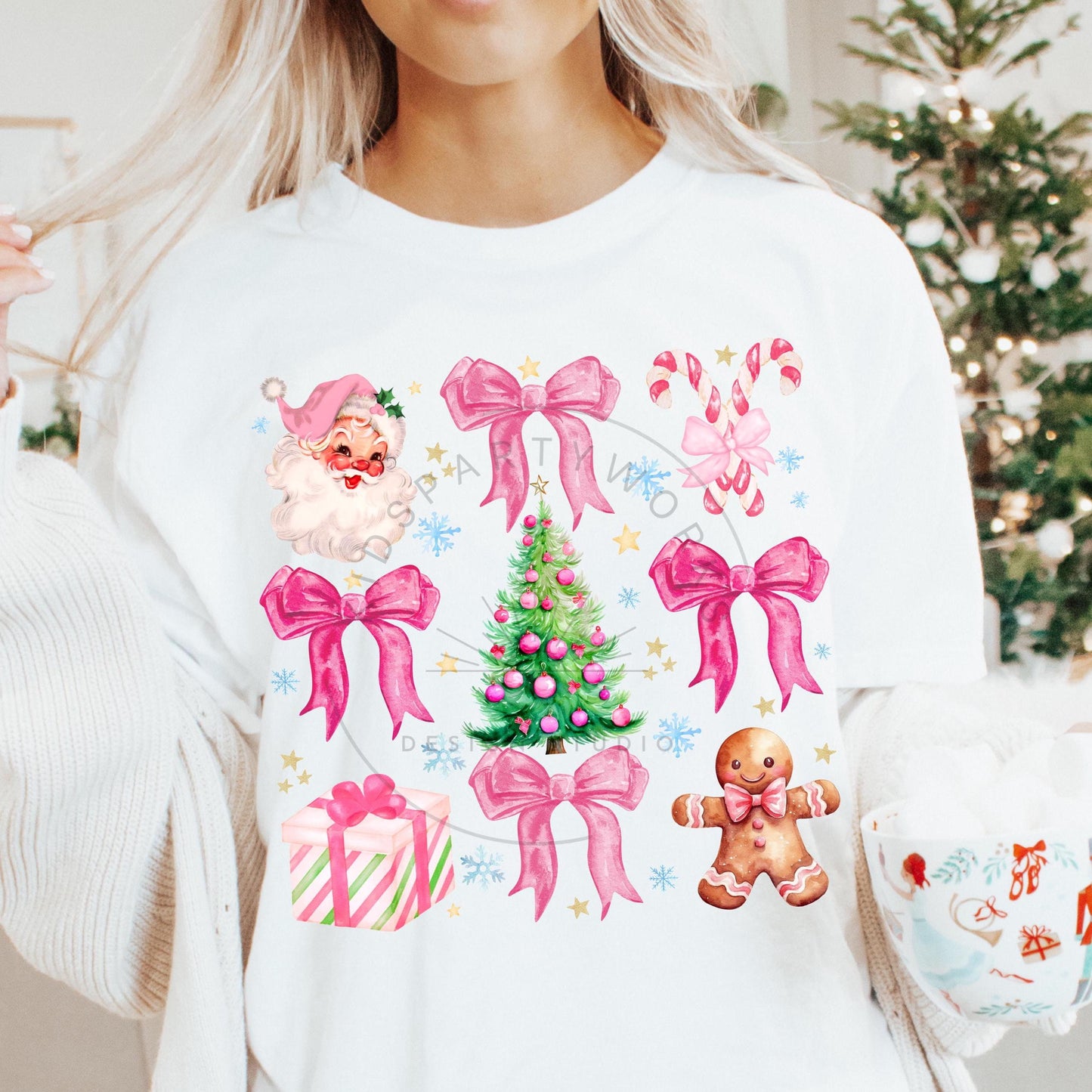 Coquette Christmas Bow Holiday Shirt