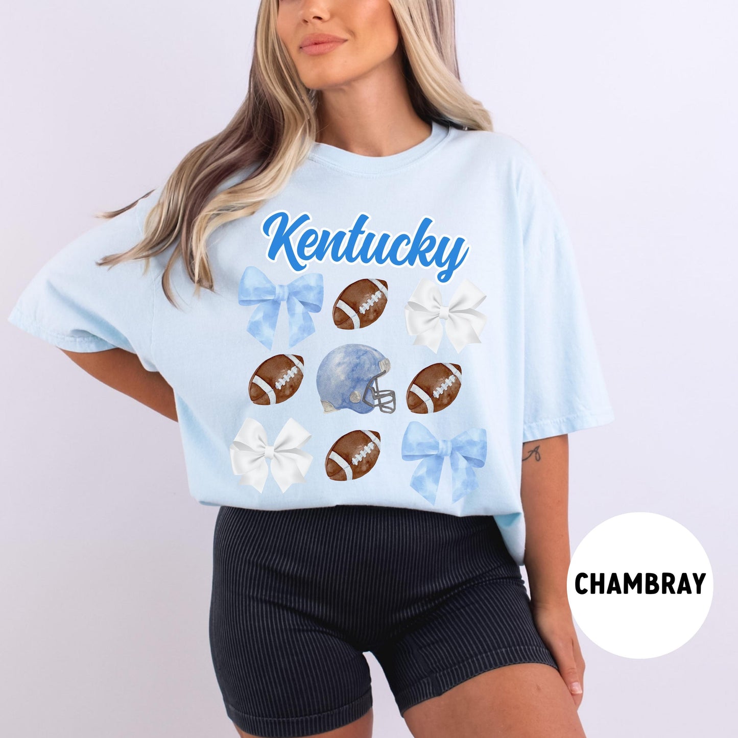 Kentucky Football Shirt - Comfort Colors College Game Day Bow Coquette