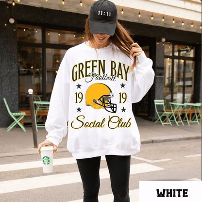 Green Bay Football Sweatshirt, Packers Crewneck, Vintage Football Sweater