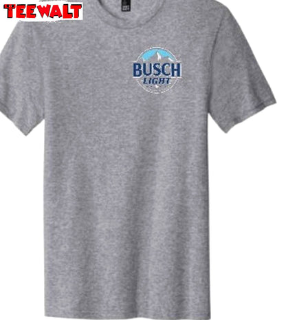 Groovy Busch Light T Shirt, New Rare Red White And Busch Light Shirt Crewneck