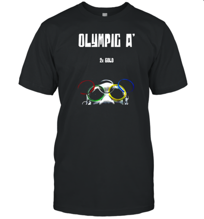 Alysha Clark wearing Olympic a 2x gold T-Shirt