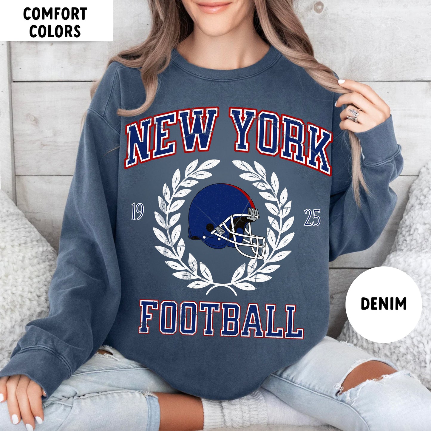 Giant Sweatshirt - Vintage New York Football Crewneck For Fans