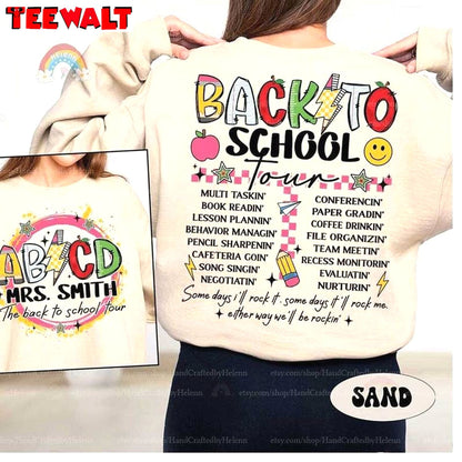 Kindergarten Teacher Unisex T Shirt , Groovy The Back To School Tour Shirt Sweater