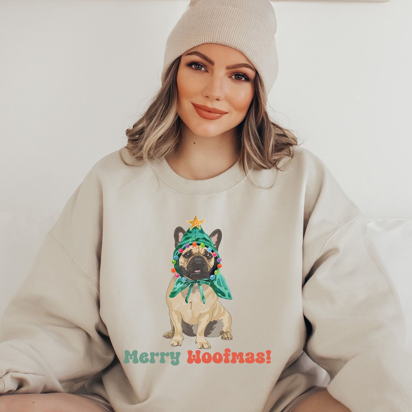 French Bulldog Christmas Sweatshirt - Frenchie Lover Unisex Sweatshirt