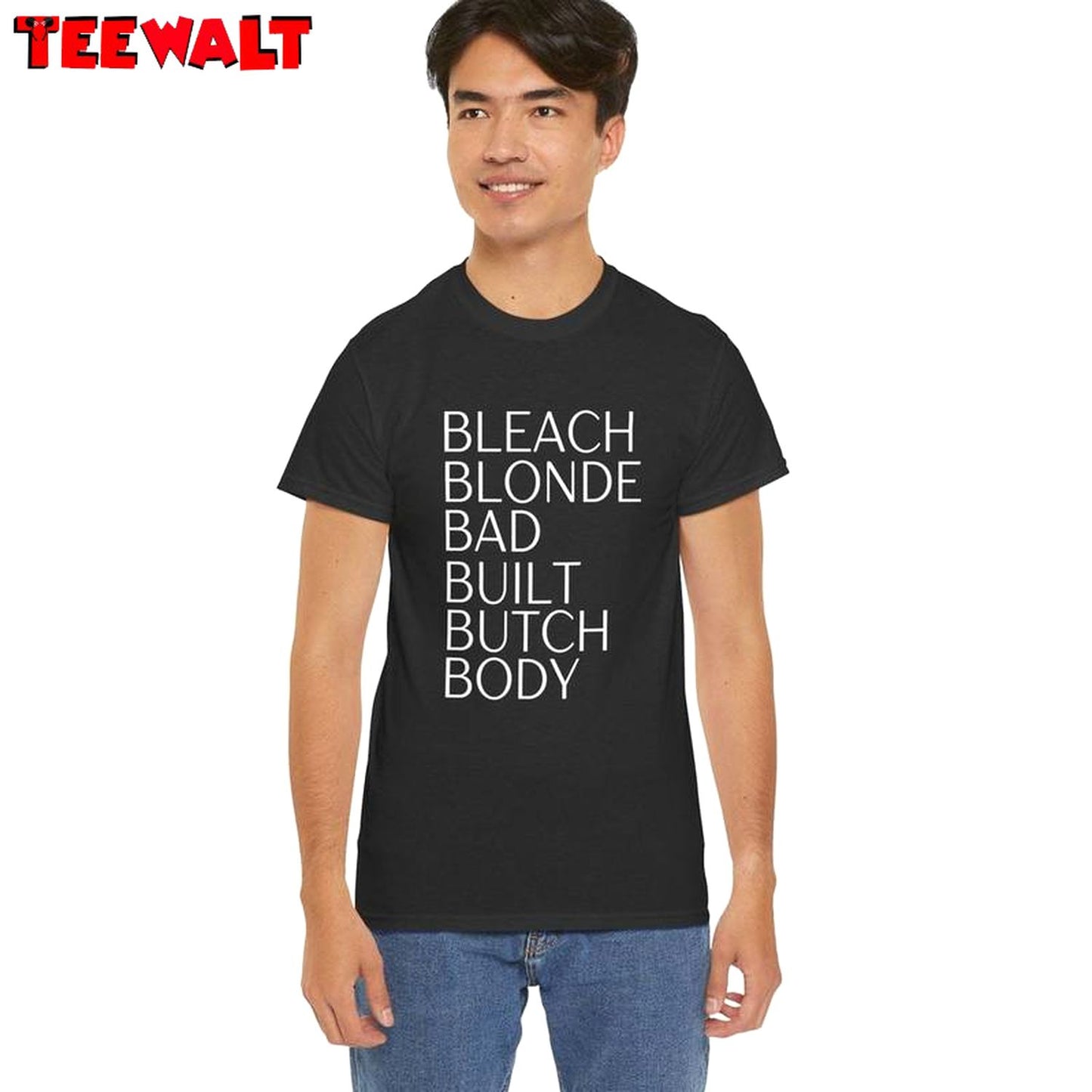 Comfort Bleach Blonde Bad Built Butch Body Shirt, New Rare Clapback Crewneck